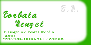 borbala menzel business card